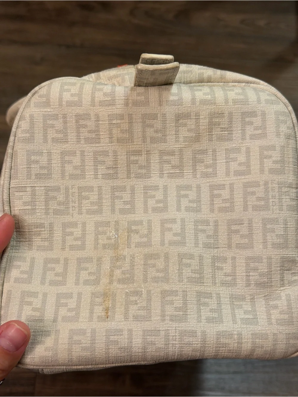 Fendi Beige Zucca Canvas Top-Handle Satchel